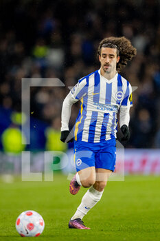 2022-03-16 - Brighton and Hove Albion Defender Marc Cucurella during the English championship Premier League football match between Brighton and Hove Albion and Tottenham Hotspur on March 16, 2022 at the American Express Community Stadium in Brighton and Hove, England - BRIGHTON AND HOVE ALBION VS TOTTENHAM HOTSPUR - ENGLISH PREMIER LEAGUE - SOCCER