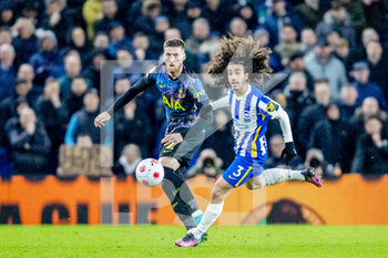 2022-03-16 - Matt Doherty (2) of Tottenham Hotspur and Brighton and Hove Albion Defender Marc Cucurella (3) during the English championship Premier League football match between Brighton and Hove Albion and Tottenham Hotspur on March 16, 2022 at the American Express Community Stadium in Brighton and Hove, England - BRIGHTON AND HOVE ALBION VS TOTTENHAM HOTSPUR - ENGLISH PREMIER LEAGUE - SOCCER