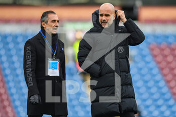 2022-04-02 - Manchester City's manager Pep Guardiola before the English championship Premier League football match between Burnley and Manchester City on April 2, 2022 at Turf Moor in Burnley, England - BURNLEY VS MANCHESTER CITY - ENGLISH PREMIER LEAGUE - SOCCER