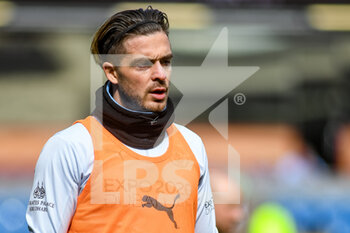 2022-04-02 - Manchester City's midfielder Jack Grealish warms up during the English championship Premier League football match between Burnley and Manchester City on April 2, 2022 at Turf Moor in Burnley, England - BURNLEY VS MANCHESTER CITY - ENGLISH PREMIER LEAGUE - SOCCER