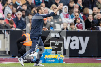 2022-04-03 - Everton Manager Frank Lampard during the English championship Premier League football match between West Ham United and Everton on April 3, 2022 at the London Stadium in London, England - WEST HAM UNITED VS EVERTON - ENGLISH PREMIER LEAGUE - SOCCER