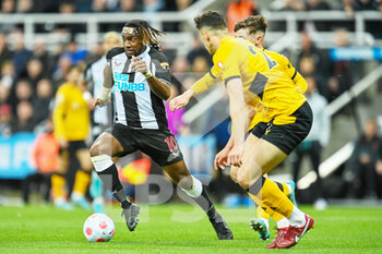 2022-04-08 - Newcastle United's Allan Saint-Maximin during the English championship Premier League football match between Newcastle United and Wolverhampton Wanderers on April 8, 2022 at St James' Park in Newcastle, England - NEWCASTLE UNITED VS WOLVERHAMPTON WANDERERS - ENGLISH PREMIER LEAGUE - SOCCER