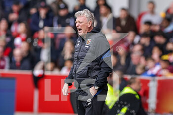 2022-04-10 - David Moyes Manager of West Ham United during the English championship Premier League football match between Brentford and West Ham United on April 10, 2022 at Brentford Community Stadium in Brentford, England - BRENTFORD VS WEST HAM UNITED - ENGLISH PREMIER LEAGUE - SOCCER