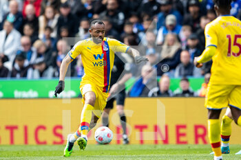 2022-04-10 - Crystal Palace forward Jordan Ayew during the English championship Premier League football match between Leicester City and Crystal Palace on April 10, 2022 at the King Power Stadium in Leicester, England - LEICESTER CITY VS CRYSTAL PALACE - ENGLISH PREMIER LEAGUE - SOCCER