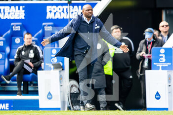 2022-04-10 - Crystal Palace Manager Patrick Vieira during the English championship Premier League football match between Leicester City and Crystal Palace on April 10, 2022 at the King Power Stadium in Leicester, England - LEICESTER CITY VS CRYSTAL PALACE - ENGLISH PREMIER LEAGUE - SOCCER
