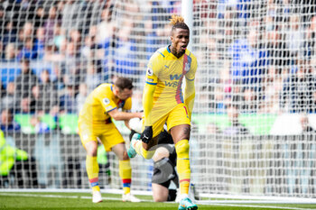 2022-04-10 - Crystal Palace forward Wilfred Zaha (11) celebrates his goal 2-1 during the English championship Premier League football match between Leicester City and Crystal Palace on April 10, 2022 at the King Power Stadium in Leicester, England - LEICESTER CITY VS CRYSTAL PALACE - ENGLISH PREMIER LEAGUE - SOCCER