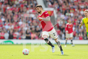 2022-04-17 - Manchester United defender Alex Telles during the English championship Premier League football match between Manchester United and Norwich City on April 16, 2022 at Old Trafford in Manchester, England - MANCHESTER UNITED VS NORWICH CITY - ENGLISH PREMIER LEAGUE - SOCCER