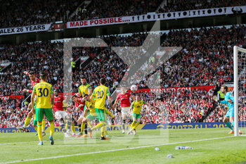 2022-04-17 - Manchester United Forward Cristiano Ronaldo (7) scores a goal 2-0 during the English championship Premier League football match between Manchester United and Norwich City on April 16, 2022 at Old Trafford in Manchester, England - MANCHESTER UNITED VS NORWICH CITY - ENGLISH PREMIER LEAGUE - SOCCER