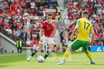 2022-04-17 - Manchester United Defender Diogo Dalot (20) during the English championship Premier League football match between Manchester United and Norwich City on April 16, 2022 at Old Trafford in Manchester, England - MANCHESTER UNITED VS NORWICH CITY - ENGLISH PREMIER LEAGUE - SOCCER
