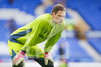 2022-04-20 - Everton's goalkeeper Asmir Begovic (15) warms up before the English championship Premier League football match between Everton and Leicester City on April 20, 2022 at Goodison Park in Liverpool, England - EVERTON VS LEICESTER CITY - ENGLISH PREMIER LEAGUE - SOCCER