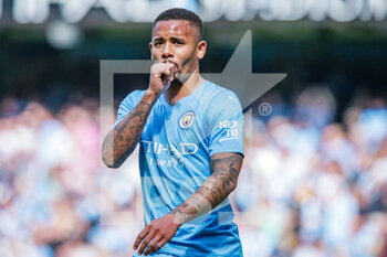 2022-04-23 - Manchester City's forward Gabriel Jesus (9) celebrates his goal 2-0 during the English championship Premier League football match between Manchester City and Watford on April 23, 2022 at the Etihad Stadium in Manchester, England - MANCHESTER CITY VS WATFORD - ENGLISH PREMIER LEAGUE - SOCCER