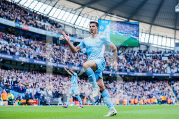 2022-04-23 - Manchester City's midfielder Rodri (16) celebrates is goal 3-1 during the English championship Premier League football match between Manchester City and Watford on April 23, 2022 at the Etihad Stadium in Manchester, England - MANCHESTER CITY VS WATFORD - ENGLISH PREMIER LEAGUE - SOCCER