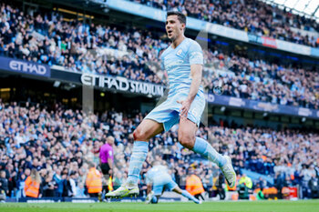 2022-04-23 - Manchester City's midfielder Rodri (16) celebrates is goal 3-1 during the English championship Premier League football match between Manchester City and Watford on April 23, 2022 at the Etihad Stadium in Manchester, England - MANCHESTER CITY VS WATFORD - ENGLISH PREMIER LEAGUE - SOCCER