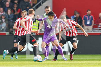 2022-04-23 - Son Heung-Min (7) of Tottenham Hotspur during the English championship Premier League football match between Brentford and Tottenham Hotspur on April 23, 2022 at Brentford Community Stadium in Brentford, England - BRENTFORD VS TOTTENHAM HOTSPUR - ENGLISH PREMIER LEAGUE - SOCCER