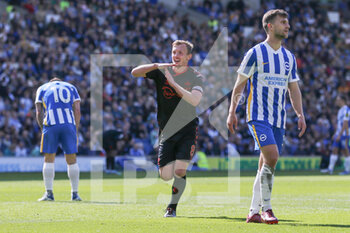 2022-04-24 - Southampton midfielder James Ward-Prowse (8) celebrates a goal 2-2 during the English championship Premier League football match between Brighton and Hove Albion and Southampton on April 24, 2022 at the American Express Community Stadium in Brighton and Hove, England - BRIGHTON AND HOVE ALBION VS SOUTHAMPTON - ENGLISH PREMIER LEAGUE - SOCCER