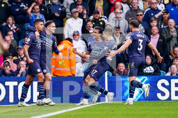 2022-04-30 - Manchester City midfielder Rodri (16) celebrates his goal 0-1 during the English championship Premier League football match between Leeds United and Manchester City on April 30, 2022 at Elland Road in Leeds, England - LEEDS UNITED VS MANCHESTER CITY - ENGLISH PREMIER LEAGUE - SOCCER