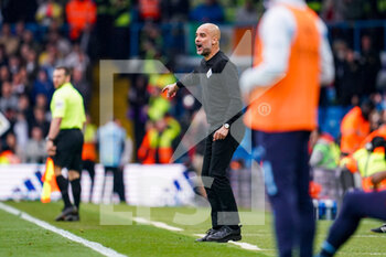 2022-04-30 - Pep Guardiola of Manchester City (Manager) during the English championship Premier League football match between Leeds United and Manchester City on April 30, 2022 at Elland Road in Leeds, England - LEEDS UNITED VS MANCHESTER CITY - ENGLISH PREMIER LEAGUE - SOCCER