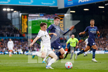 2022-04-30 - Leeds United midfielder Daniel James (20) and Manchester City defender Aymeric Laporte during the English championship Premier League football match between Leeds United and Manchester City on April 30, 2022 at Elland Road in Leeds, England - LEEDS UNITED VS MANCHESTER CITY - ENGLISH PREMIER LEAGUE - SOCCER