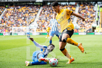 2022-04-30 - Wolverhampton Wanderers Hee Chan Hwang during the English championship Premier League football match between Wolverhampton Wanderers and Brighton and Hove Albion on April 30, 2022 at Molineux stadium in Wolverhampton, England - WOLVERHAMPTON WANDERERS VS BRIGHTON VS HOVE ALBION - ENGLISH PREMIER LEAGUE - SOCCER