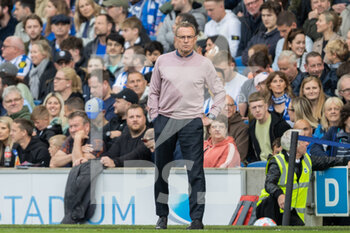 2022-05-07 - Manchester United Manager Ralf Rangnick during the English championship Premier League football match between Brighton and Hove Albion and Manchester United on May 7, 2022 at the American Express Community Stadium in Brighton and Hove, England - BRIGHTON AND HOVE ALBION VS MANCHESTER UNITED - ENGLISH PREMIER LEAGUE - SOCCER