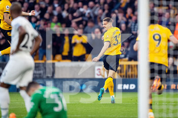 2022-05-11 - Wolverhampton Wanderers midfielder Leander Dendoncker (32) celebrates his goal 1-1 during the English championship Premier League football match between Wolverhampton Wanderers and Manchester City on May 11, 2022 at Molineux stadium in Wolverhampton, England - WOLVERHAMPTON WANDERERS VS MANCHESTER CITY - ENGLISH PREMIER LEAGUE - SOCCER