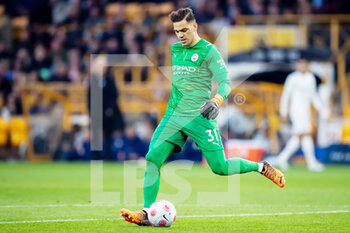 2022-05-11 - Manchester City goalkeeper Ederson during the English championship Premier League football match between Wolverhampton Wanderers and Manchester City on May 11, 2022 at Molineux stadium in Wolverhampton, England - WOLVERHAMPTON WANDERERS VS MANCHESTER CITY - ENGLISH PREMIER LEAGUE - SOCCER