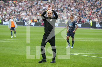2022-05-15 - Manchester City manager Josep Pep Guardiola during the English championship Premier League football match between West Ham United and Manchester City on May 15, 2022 at the London Stadium in London, England - WEST HAM UNITED VS MANCHESTER CITY - ENGLISH PREMIER LEAGUE - SOCCER