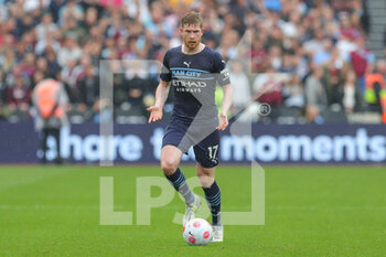 2022-05-15 - Manchester City midfielder Kevin De Bruyne during the English championship Premier League football match between West Ham United and Manchester City on May 15, 2022 at the London Stadium in London, England - WEST HAM UNITED VS MANCHESTER CITY - ENGLISH PREMIER LEAGUE - SOCCER