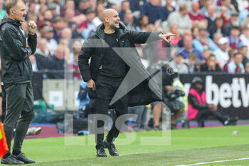 2022-05-15 - Manchester City manager Josep Pep Guardiola during the English championship Premier League football match between West Ham United and Manchester City on May 15, 2022 at the London Stadium in London, England - WEST HAM UNITED VS MANCHESTER CITY - ENGLISH PREMIER LEAGUE - SOCCER