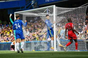 2022-05-22 - Chelsea midfielder Kai Havertz (29) scores a goal 1-0 during the English championship Premier League football match between Chelsea and Watford on May 22, 2022 at Stamford Bridge in London, England - CHELSEA VS WATFORD - ENGLISH PREMIER LEAGUE - SOCCER