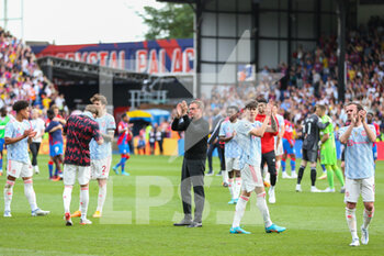 2022-05-23 - Manchester United Interim Manager Ralf Rangnick applauds fans during the English championship Premier League football match between Crystal Palace and Manchester United on May 22, 2022 at Selhurst Park in London, England - CRYSTAL PALACE VS MANCHESTER UNITED - ENGLISH PREMIER LEAGUE - SOCCER