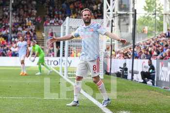 2022-05-23 - Manchester United Midfielder Juan Mata reacts during the English championship Premier League football match between Crystal Palace and Manchester United on May 22, 2022 at Selhurst Park in London, England - CRYSTAL PALACE VS MANCHESTER UNITED - ENGLISH PREMIER LEAGUE - SOCCER