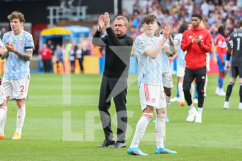 2022-05-23 - Manchester United Interim Manager Ralf Rangnick applauds fans during the English championship Premier League football match between Crystal Palace and Manchester United on May 22, 2022 at Selhurst Park in London, England - CRYSTAL PALACE VS MANCHESTER UNITED - ENGLISH PREMIER LEAGUE - SOCCER