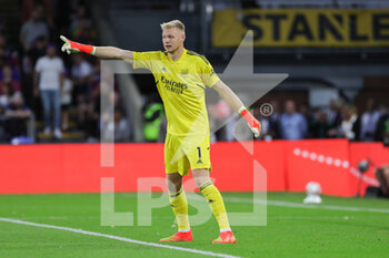 2022-08-05 - Arsenal goalkeeper Aaron Ramsdale during the English championship Premier League football match between Crystal Palace and Arsenal on August 5, 2022 at Selhurst Park in London, England - FOOTBALL - ENGLISH CHAMP - CRYSTAL PALACE V ARSENAL - ENGLISH PREMIER LEAGUE - SOCCER