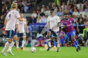 2022-08-05 - Arsenal striker Eddie Nketiah during the English championship Premier League football match between Crystal Palace and Arsenal on August 5, 2022 at Selhurst Park in London, England - FOOTBALL - ENGLISH CHAMP - CRYSTAL PALACE V ARSENAL - ENGLISH PREMIER LEAGUE - SOCCER