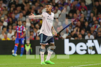 2022-08-05 - Arsenal striker Gabriel Jesus (9) gestures during the English championship Premier League football match between Crystal Palace and Arsenal on August 5, 2022 at Selhurst Park in London, England - FOOTBALL - ENGLISH CHAMP - CRYSTAL PALACE V ARSENAL - ENGLISH PREMIER LEAGUE - SOCCER