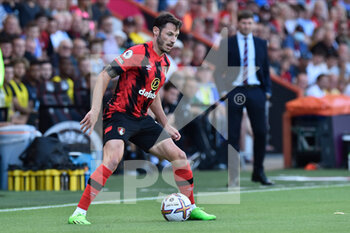 2022-08-06 - Adam Smith (15) of AFC Bournemouth during the English championship Premier League football match between Bournemouth and Aston Villa on August 6, 2022 at the Vitality Stadium in Bournemouth, England - FOOTBALL - ENGLISH CHAMP - BOURNEMOUTH V ASTON VILLA - ENGLISH PREMIER LEAGUE - SOCCER