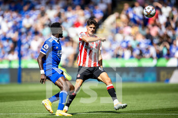 2022-08-07 - Brentford midfielder Christian Norgaard (6), Wilfred Ndidi of Leicester during the English championship Premier League football match between Leicester City and Brentford on August 7, 2022 at the King Power Stadium in Leicester, England - FOOTBALL - ENGLISH CHAMP - LEICESTER V BRENTFORD - ENGLISH PREMIER LEAGUE - SOCCER