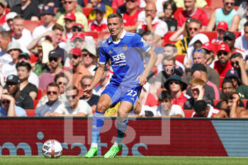 2022-08-13 - Timoty Castagne (27) of Leicester City during the English championship Premier League football match between Arsenal and Leicester City on August 13, 2022 at the Emirates Stadium in London, England - FOOTBALL - ENGLISH CHAMP - ARSENAL V LEICESTER - ENGLISH PREMIER LEAGUE - SOCCER