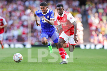 2022-08-13 - Eddie Nketiah (14) of Arsenal during the English championship Premier League football match between Arsenal and Leicester City on August 13, 2022 at the Emirates Stadium in London, England - FOOTBALL - ENGLISH CHAMP - ARSENAL V LEICESTER - ENGLISH PREMIER LEAGUE - SOCCER