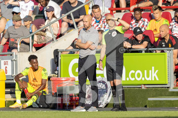 2022-08-13 - Manchester United manager Erik ten Hag during the English championship Premier League football match between Brentford and Manchester United on August 13, 2022 at the Brentford Gtech Community Stadium in Brentford, England - FOOTBALL - ENGLISH CHAMP - BRENTFORD V MANCHESTER UNITED - ENGLISH PREMIER LEAGUE - SOCCER