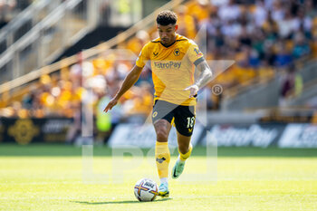 2022-08-13 - Wolverhampton Wanderers midfielder Morgan Gibbs-White during the English championship Premier League football match between Wolverhampton Wanderers and Fulham on August 13, 2022 at Molineux in Wolverhampton, England - FOOTBALL - ENGLISH CHAMP - WOLVERHAMPTON V FULHAM - ENGLISH PREMIER LEAGUE - SOCCER