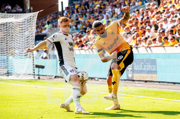 2022-08-13 - Wolverhampton Wanderers midfielder Ruben Neves (8) clears ball during the English championship Premier League football match between Wolverhampton Wanderers and Fulham on August 13, 2022 at Molineux in Wolverhampton, England - FOOTBALL - ENGLISH CHAMP - WOLVERHAMPTON V FULHAM - ENGLISH PREMIER LEAGUE - SOCCER