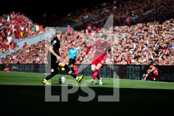 2022-08-27 - Liverpool's defender Andrew Robertson during the English championship Premier League football match between Liverpool and Bournemouth on August 27, 2022 at Anfield in Liverpool, England - FOOTBALL - ENGLISH CHAMP - LIVERPOOL V BOURNEMOUTH - ENGLISH PREMIER LEAGUE - SOCCER