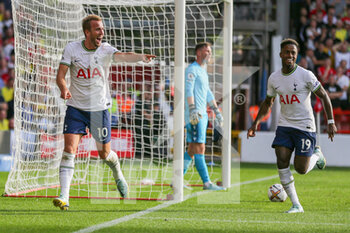 2022-08-28 - Harry Kane (10) of Tottenham Hotspur celebrates his goal 0-2 during the English championship Premier League football match between Nottingham Forest and Tottenham Hotspur on August 28, 2022 at the City Ground in Nottingham, England - FOOTBALL - ENGLISH CHAMP - NOTTINGHAM FOREST V TOTTENHAM - ENGLISH PREMIER LEAGUE - SOCCER
