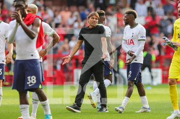 2022-08-28 - Antonio Conte Manager of Tottenham Hotspur with Emerson Royal (12) of Tottenham Hotspur during the English championship Premier League football match between Nottingham Forest and Tottenham Hotspur on August 28, 2022 at the City Ground in Nottingham, England - FOOTBALL - ENGLISH CHAMP - NOTTINGHAM FOREST V TOTTENHAM - ENGLISH PREMIER LEAGUE - SOCCER