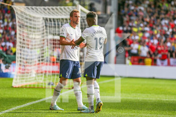 2022-08-28 - Harry Kane (10) of Tottenham Hotspur celebrates his goal 0-2 with Ryan Sessegnon during the English championship Premier League football match between Nottingham Forest and Tottenham Hotspur on August 28, 2022 at the City Ground in Nottingham, England - FOOTBALL - ENGLISH CHAMP - NOTTINGHAM FOREST V TOTTENHAM - ENGLISH PREMIER LEAGUE - SOCCER