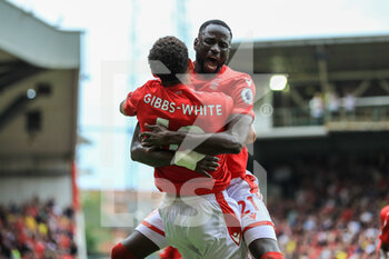 2022-09-03 - GOAL 1 - 0 Cheikhou Kouyate (21) of Nottingham Forest scores and celebrates during the Premier League match between Nottingham Forest and Bournemouth at the City Ground, Nottingham, England on 3 September 2022. Photo Jez Tighe / ProSportsImages / DPPI - FOOTBALL - ENGLISH CHAMP - NOTTINGHAM V BOURNEMOUTH - ENGLISH PREMIER LEAGUE - SOCCER
