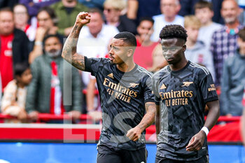 2022-09-18 - Goal 0-2 Gabriel Jesus (9) of Arsenal scores a goal and celebrates during the Premier League match between Brentford and Arsenal at Gtech Community Stadium, Brentford, England on 18 September 2022. Photo Nigel Keene / ProSportsImages / DPPI - FOOTBALL - ENGLISH CHAMP - BRENTFORD V ARSENAL - ENGLISH PREMIER LEAGUE - SOCCER