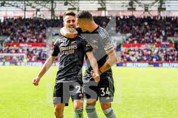 18/09/2022 - Goal 0-3 Fábio Vieira (21) of Arsenal scores a goal and celebrates during the Premier League match between Brentford and Arsenal at Gtech Community Stadium, Brentford, England on 18 September 2022. Photo Nigel Keene / ProSportsImages / DPPI - FOOTBALL - ENGLISH CHAMP - BRENTFORD V ARSENAL - ENGLISH PREMIER LEAGUE - CALCIO
